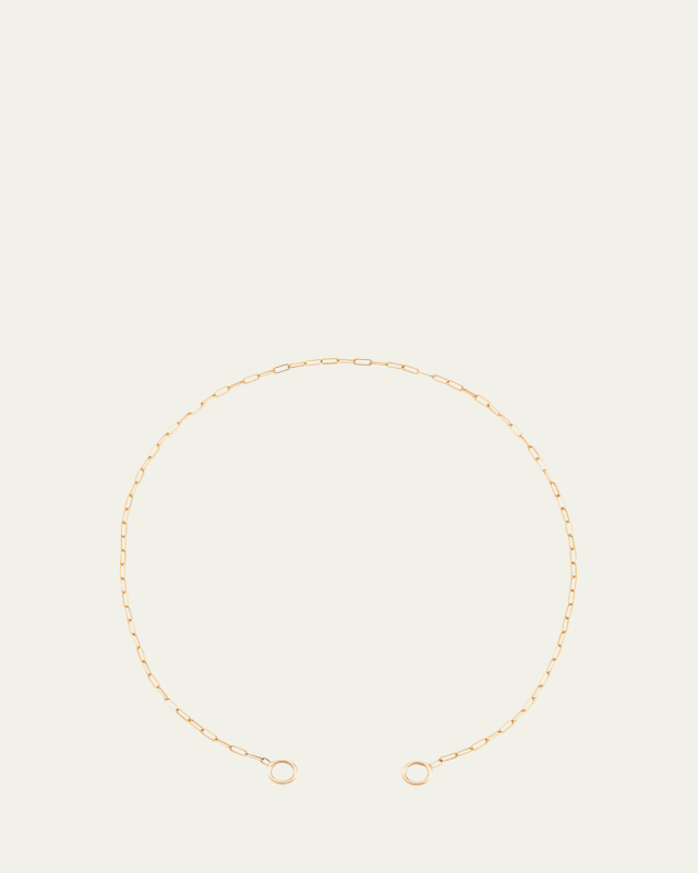 14K Rose Gold Square Link Chain, 14"L